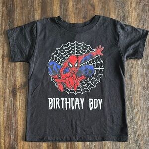 Black Spider-Man Birthday Boy T-Shirt Size 5T